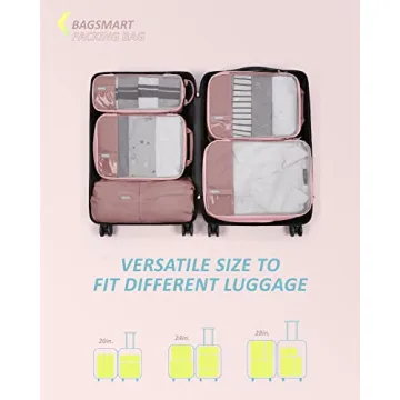 BAGSMART Compression Packing Cubes for Travel Organization