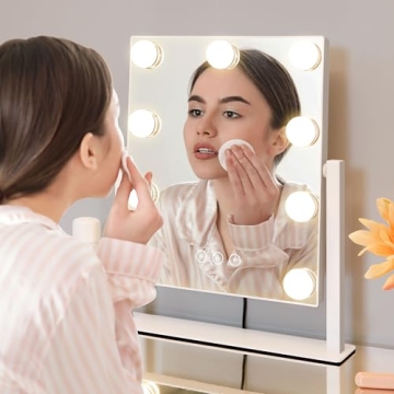 Kotdning Lighted Makeup Mirror with 10X Magnification