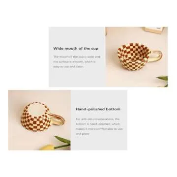 Charming Checkerboard Coffee Mug for Home or Office