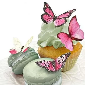 Sugar Robot Inc. Edible Butterflies for Cake Decorating - Small Size, Premium Crafted in the USA - B...