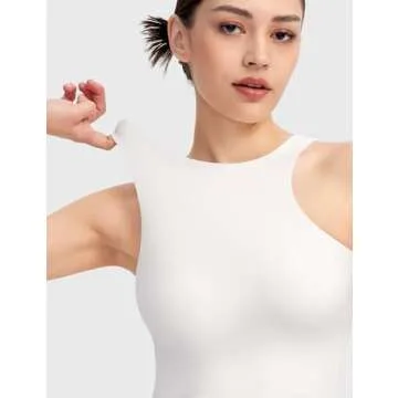 PUMIEY Women’s High Neck Sleeveless Crop Tank Top