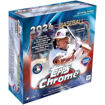 2024 Topps Chrome Update Baseball Mega Trading Card Box (10 Exclusive X-Fractors)