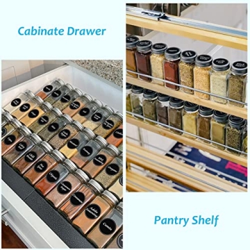 AuroTrends Spice Jars Set with Labels - 16 Pcs