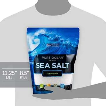 SaltWorks Pure Ocean Sea Salt 5 lb Coarse Grain for Cooking