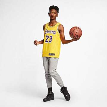 NIKE Men's Los Angeles Lakers Lebron James 2018-19 Icon Edition Swingman Jersey XX-Large Gold