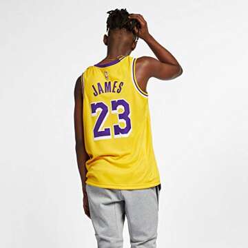 NIKE Men's Los Angeles Lakers Lebron James 2018-19 Icon Edition Swingman Jersey XX-Large Gold