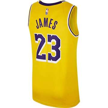 NIKE Men's Los Angeles Lakers Lebron James 2018-19 Icon Edition Swingman Jersey XX-Large Gold