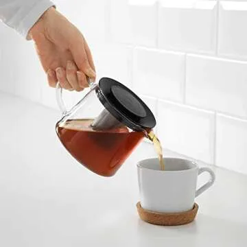 IKEA Heat-Resistant Glass Tea Pot for Elegant Brewing