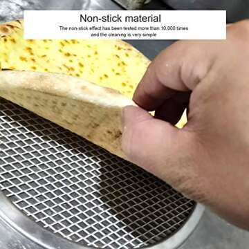 Pizza Screen, 3PCS Aluminum Alloy Seamless Pizza Screen Non Stick Mesh Net Baking Tray Cookware Kitchen Tool For Oven, BBQ 10 inch and 12 inch,14 inch