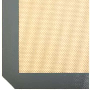 Amazon Basics Silicone, Non-Stick, Food Safe Baking Mat, Pack of 4, Beige/Gray, Rectangular, 16.5" x 11.6"