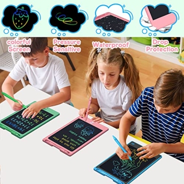 FLUESTON LCD Writing Tablet 3 Pack for Kids Doodle Board