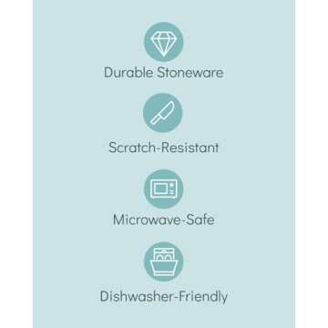 32 Piece Mediterranean Dinnerware Set for 8 Modern Style