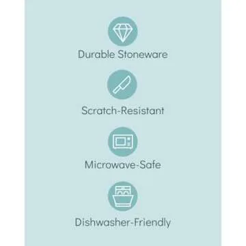 32 Piece Mediterranean Dinnerware Set for 8 Modern Style