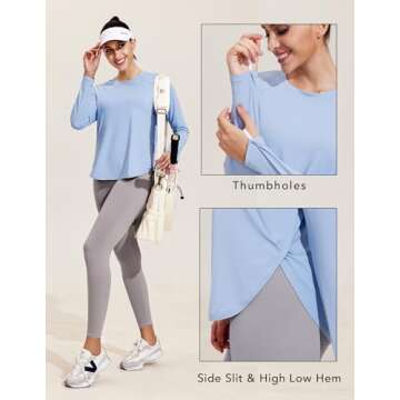 PINSPARK UV Protective Women's Workout Top for Activewear