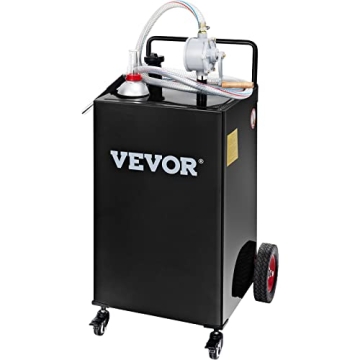 VEVOR 35 Gallon Fuel Caddy - High-Quality Steel Fuel Container with Pump