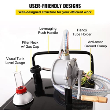 VEVOR 35 Gallon Fuel Caddy for Easy Fuel Transport