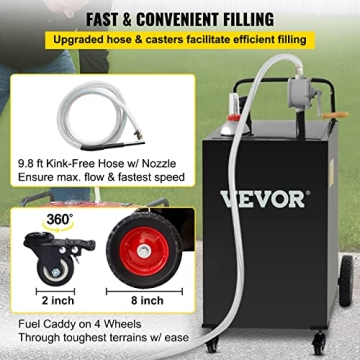 VEVOR 35 Gallon Fuel Caddy for Easy Fuel Transport