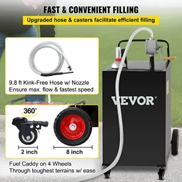 VEVOR 35 Gallon Fuel Caddy for Easy Fuel Transport