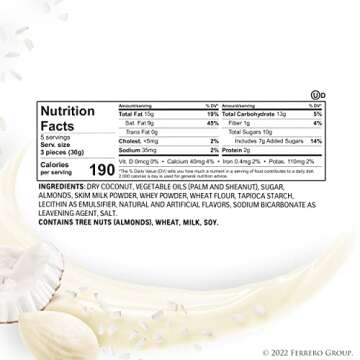 Raffaello, Bulk 6 Pack, 15 Count, Premium Gourmet White Almond, Cream and Coconut, Perfect for Holiday Gift Baskets, 5.3 oz Each