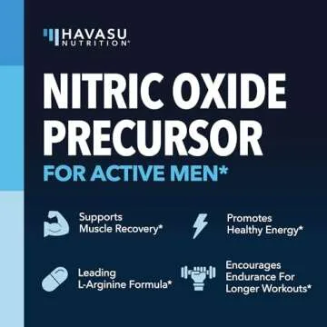 L-Arginine Capsules with L-Citrulline - Nitric Oxide Supplement - L Arginine and L Citrulline Blend - 60 Count - Vegan, Non-GMO Capsules for Performance, Endurance and Muscle Support - 1 Month Supply