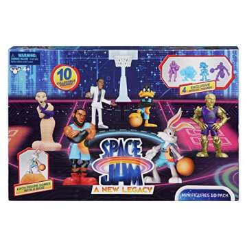 Moose Toys Space Jam: A New Legacy - 2" Collectible 10 Pack Mini Figures with Basketball Bases | Ama...