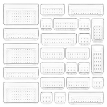 Vtopmart Clear Plastic Drawer Organizers - 25 PCS Set