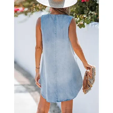 Shop CUPSHE Women's Denim Mini Dress for Summer Chic