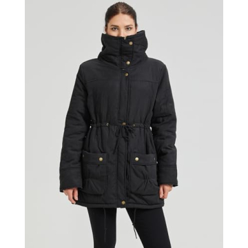 MEWOW Women's Thick Faux Lamb Wool Lined Winter Coat