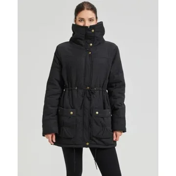 MEWOW Women's Thick Faux Lamb Wool Lined Winter Coat