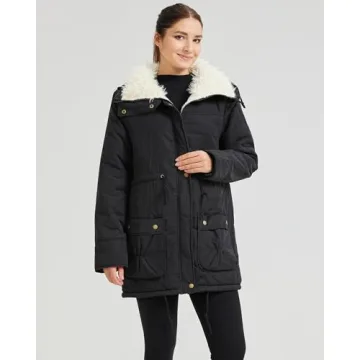 MEWOW Women's Thick Faux Lamb Wool Lined Winter Coat