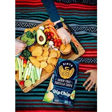 Siete Grain Free Tortilla Chips | Gluten Free Chips | Paleo & Vegan Snacks | Non GMO | Dip Chip, 5 Ounce (Pack of 6)