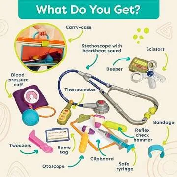 Wee MD Pretend Play Doctor Kit for Toddlers - 14 Pieces