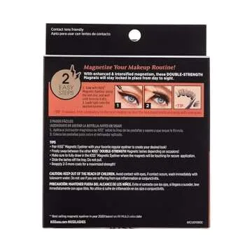 KISS Magnetic False Eyelashes - 3 Pairs with Strong Hold