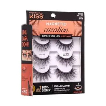 KISS Magnetic False Eyelashes - 3 Pairs with Strong Hold