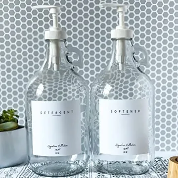 Laundry Detergent Dispenser: Stylish Glass Jugs with Pump