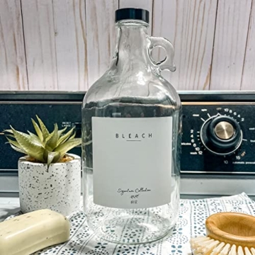 Laundry Detergent Dispenser: Stylish Glass Jugs with Pump