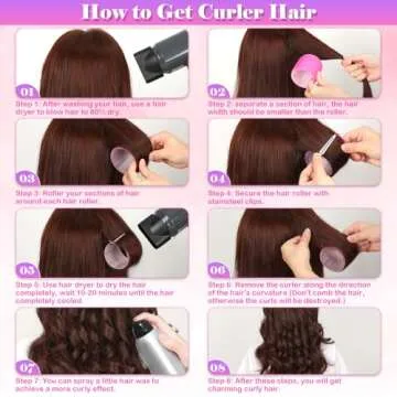 Cludoo Jumbo Hair Roller Set - 28 Pcs Self Grip Curlers