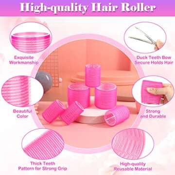 Cludoo Jumbo Hair Roller Set - 28 Pcs Self Grip Curlers