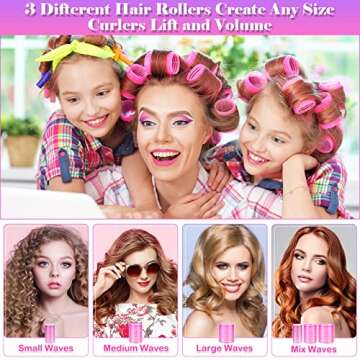 Cludoo Jumbo Hair Roller Set - 28 Pcs Self Grip Curlers