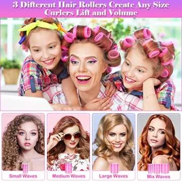 Cludoo Jumbo Hair Roller Set - 28 Pcs Self Grip Curlers