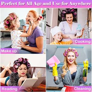 Cludoo Jumbo Hair Roller Set - 28 Pcs Self Grip Curlers