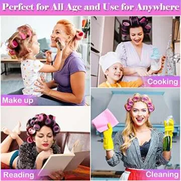 Cludoo Jumbo Hair Roller Set - 28 Pcs Self Grip Curlers