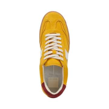 Chic Dolce Vita Women's Notice Sneakers in Mustard Suede