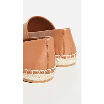 Tory Burch Women's INES Espadrille, Tan/Tan/Spark Gold, 8 Medium US