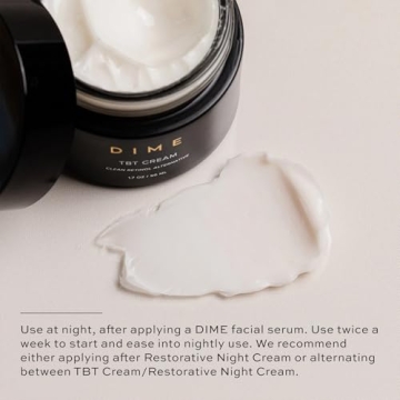 DIME Beauty TBT Cream, Anti-Aging Retinol Cream Alternative and Face Moisturizer with Bakuchiol, Lightweight Night Cream 1.7 oz / 50 ml