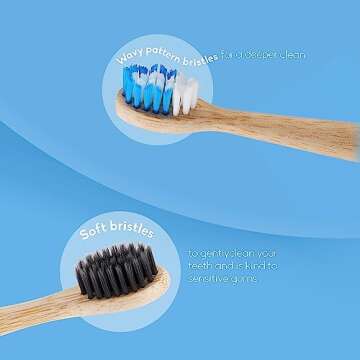 The Humble Co. Electric Toothbrush Heads – Replacement Heads Compatible with Sonicare Toothbrush, Helps Remove Plaque and Eliminate Bad Breath (4pk, Charcoal)