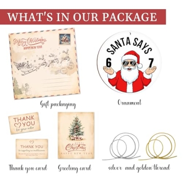 Santa Says Six Seven Christmas Ornament for 2025