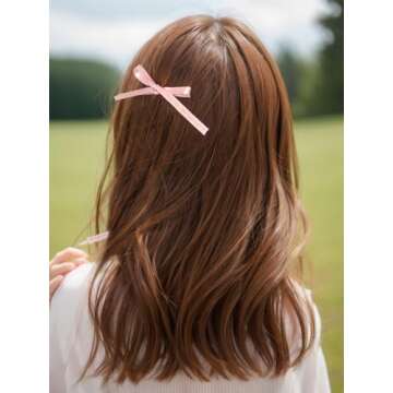 XFYUZR Bow Hair Clips: 10 Satin Hair Accessories for Girls