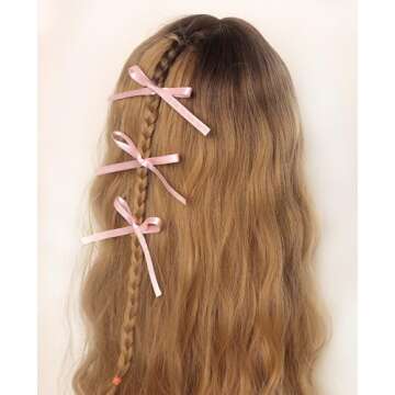 XFYUZR Bow Hair Clips: 10 Satin Hair Accessories for Girls