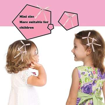 XFYUZR Bow Hair Clips: 10 Satin Hair Accessories for Girls